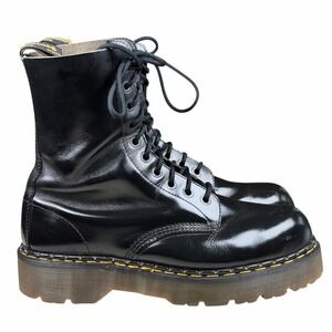 Vintage Dr. Martens Doc England Black Leather Envy Platform Boots Men's US 13